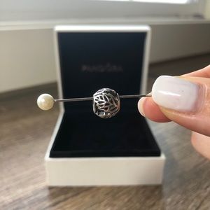Pandora silver leaves charm